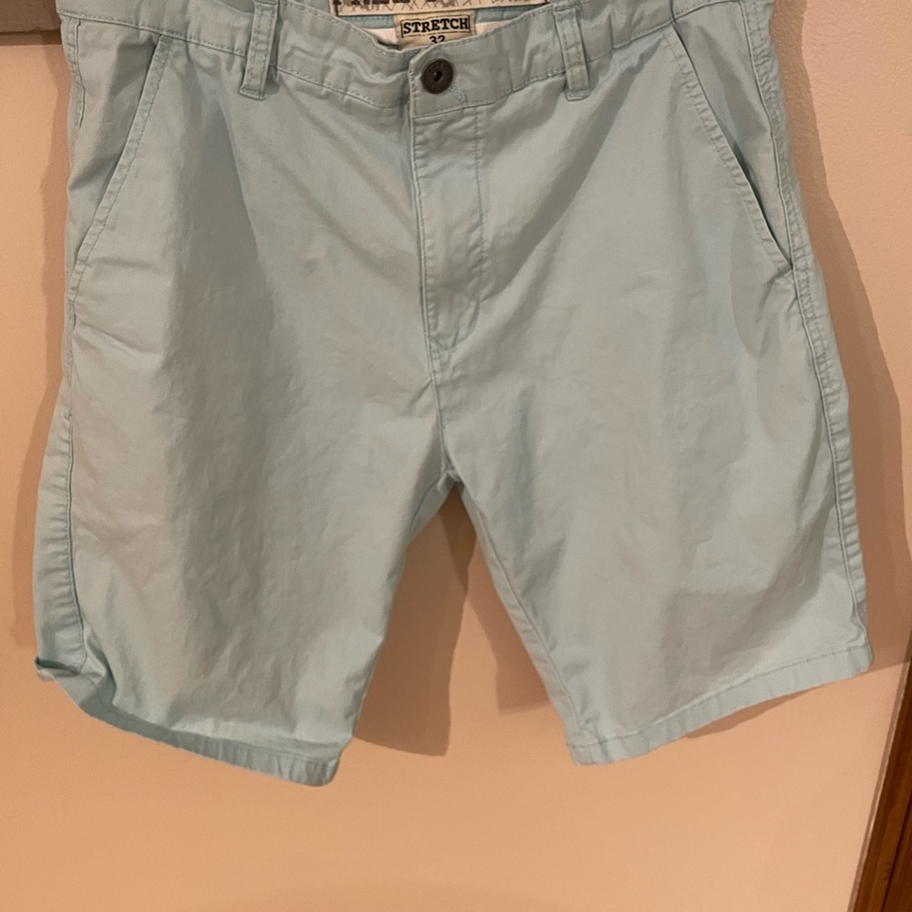 Free Planet Blue Flat Front Shorts Casual Style